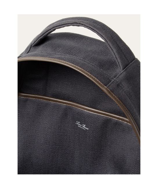 Loro Piana Black Pioneer Backpack Medium for men