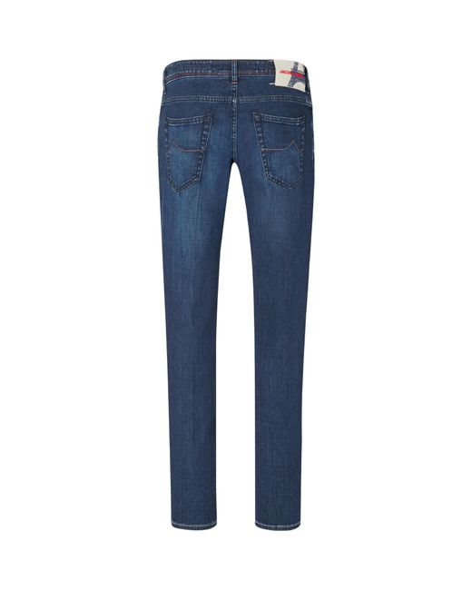 Jacob Cohen Blue Belt-Loop Jeans for men