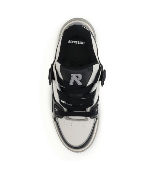 Represent Black Studio Grained Sneakers for men