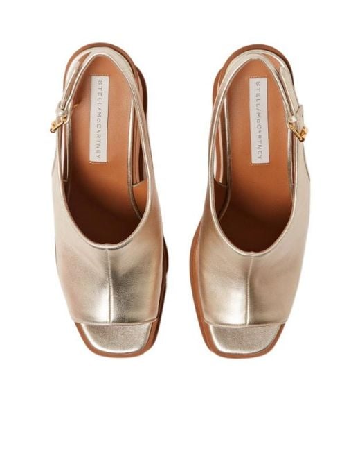 Stella McCartney White Sneak-Elyse Slingback Sandals