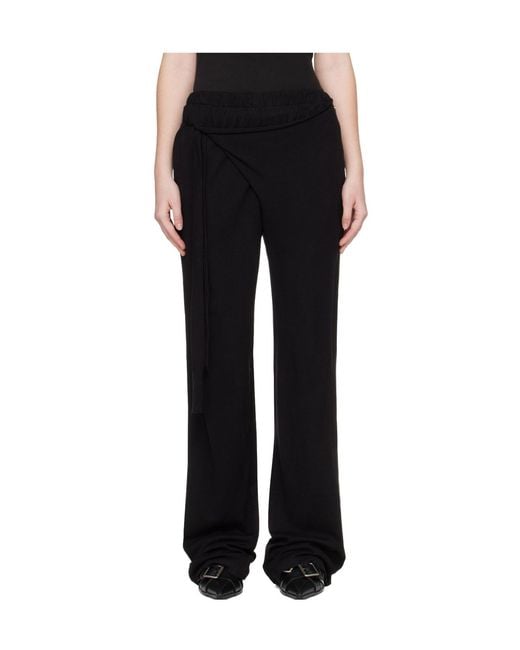 OTTOLINGER Black Casual Pants With Elastic Waistband