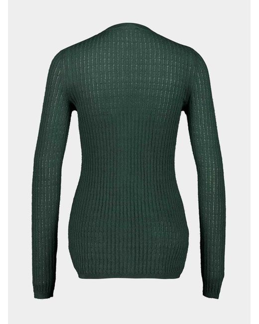 Gabriela Hearst Green Emma Pointelle Cardigan
