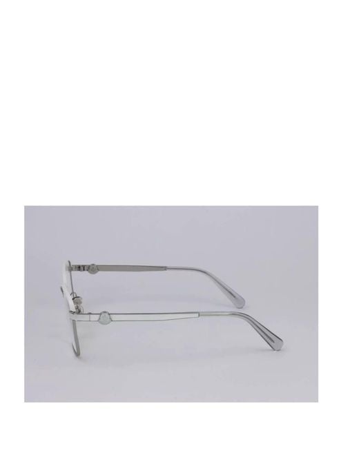 Moncler White Eyewear Ml5180D Square Glasses for men