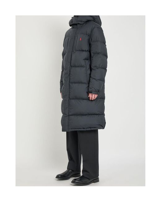 Polo Ralph Lauren Gray Quilted Zipper Down Jacket for men