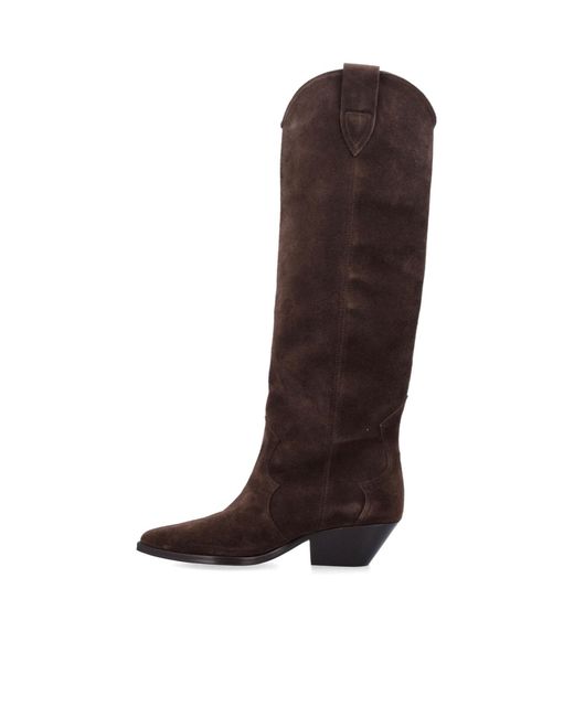Isabel Marant Brown Denvee Pointed-Toe Knee-Length Boots