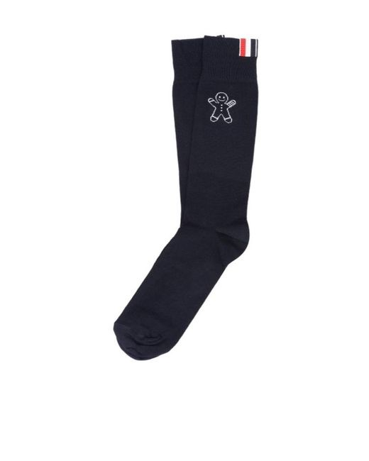 Thom Browne Blue Elastic Ankle Socks for men