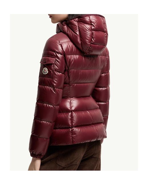 Moncler Red Barante Hooded Short Padded Jacket