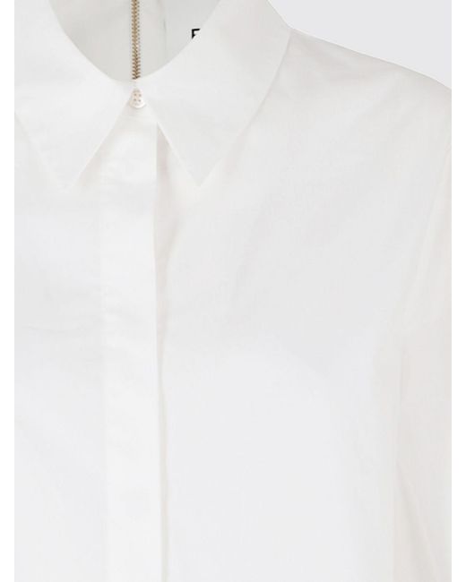 Erika Cavallini Semi Couture White Long-Sleeved Shirt