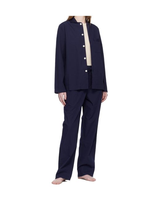 Tekla Blue Drawstring Pajama Pants for men