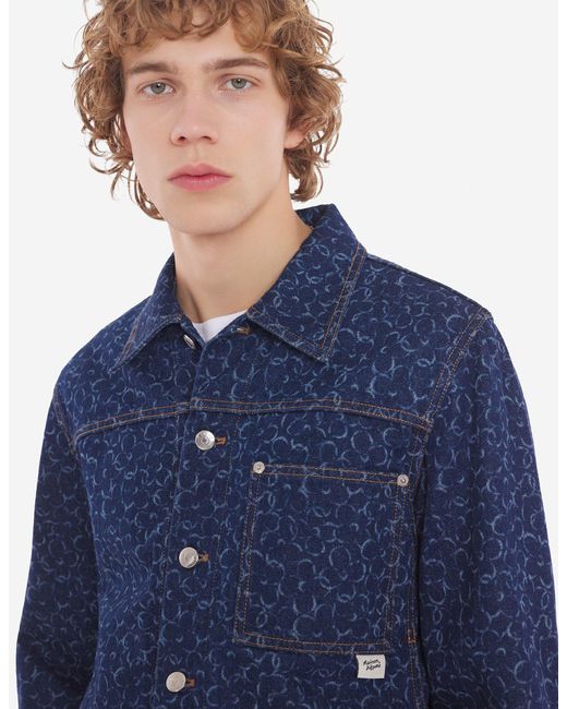Maison Kitsuné Blue Maison Kitsuné Buttoned Denim Jacket for men
