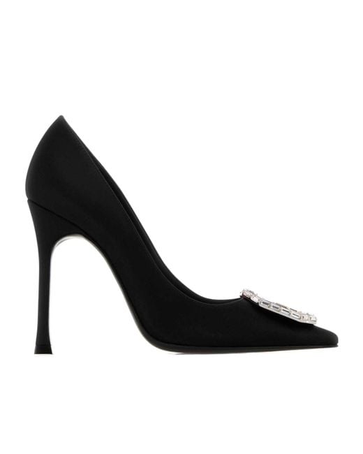 AMINA MUADDI Black Pointed High Heels
