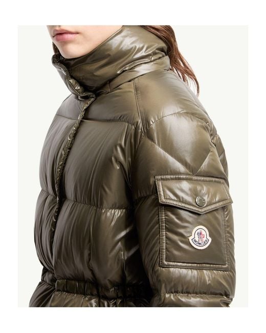 Moncler Green Cavettaz Hooded Long Down Jacket