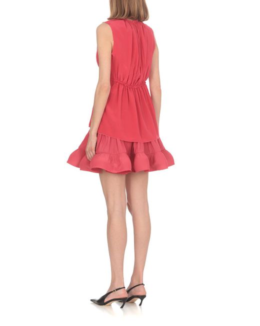 Lanvin High-Waist Ruffled Flared Mini Skirt