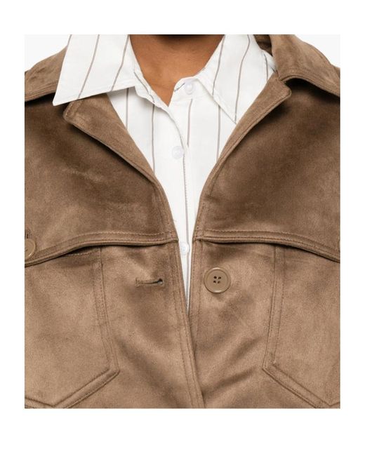 Frankie Shop Brown Long-Sleeved Casual Jacket