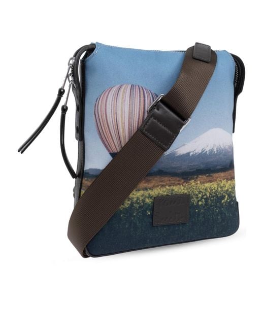 Paul Smith Blue Pattern Shoulder Bag for men
