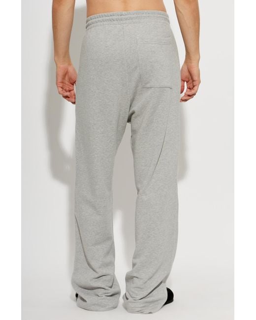 Dries Van Noten Gray Cotton Sweatpants for men
