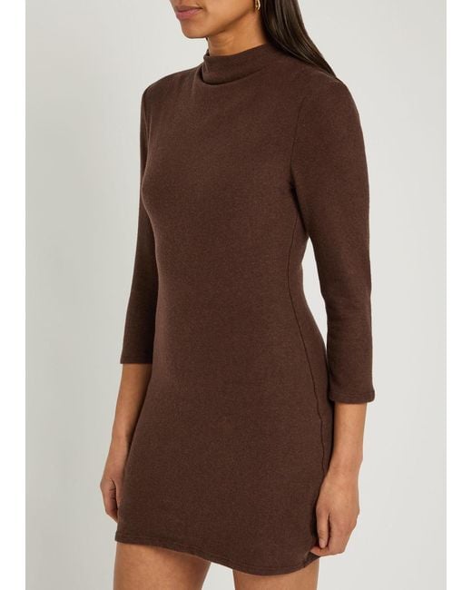 Reformation Brown Camille Lyocell-Blend Mini Dress