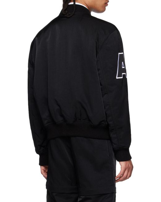 1017 ALYX 9SM Black 1017 9Sm Logo Patch Embroidered Varsity Jacket for men