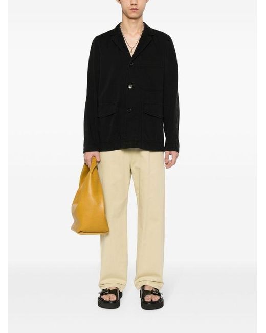 Dries Van Noten Black Long-Sleeved Casual Jacket for men