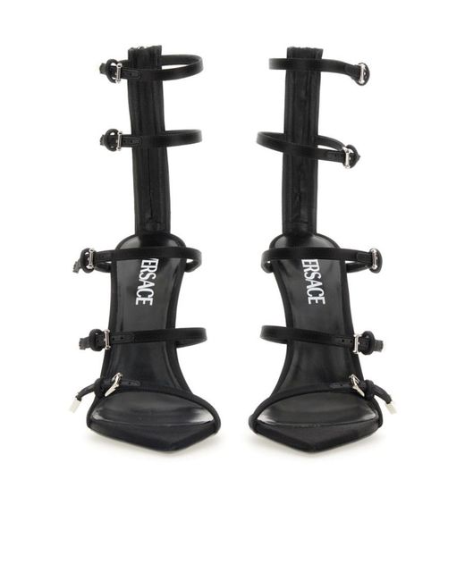 Versace White Pin-Point Buckle-Strap Fastened Sandals