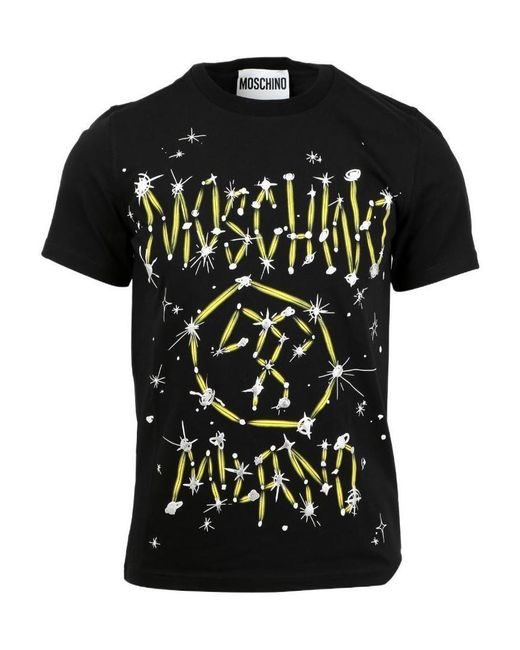 Moschino Black Logo Printed T-Shirt for men