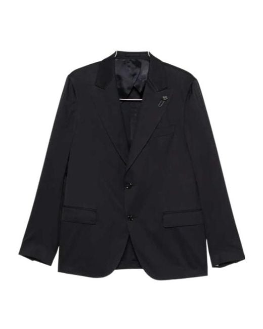 Lardini Blue Single-Breasted Cotton Suit for men