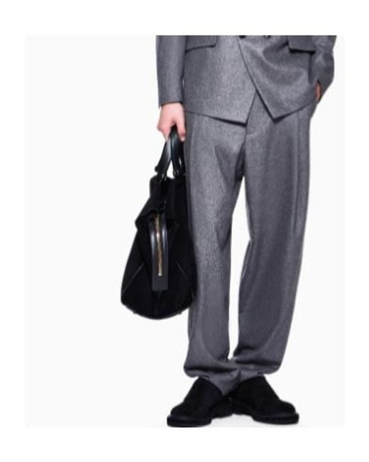 Giorgio Armani Black Suede Travel Duffel Bag With Leather Handles And Zipper for men