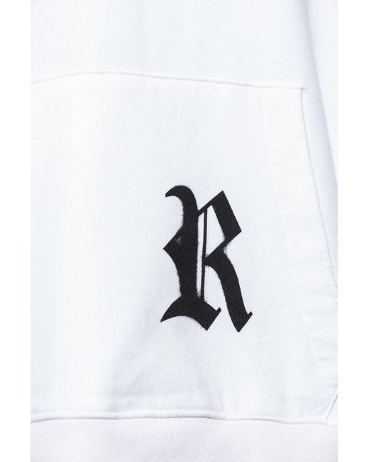 Raf Simons White Logo Patch Hoodie for men