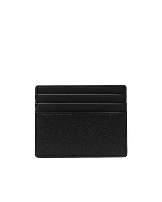 Michael Kors Black Cooper Pebbled Leather Tall Card Case