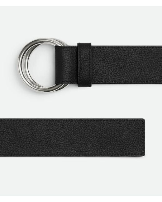 Bottega Veneta Black D-Ring Belt for men