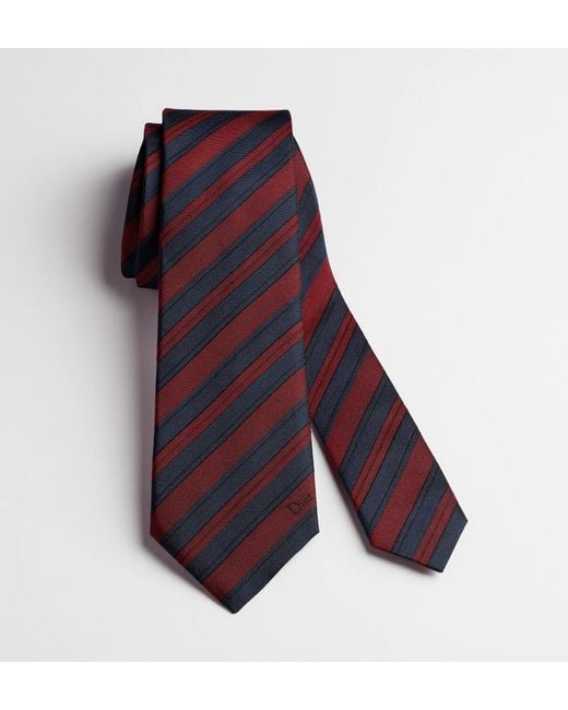 Dior Purple Homme Striped Tie for men