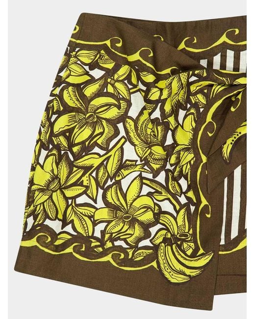 ALÉMAIS Green Printed Skirt