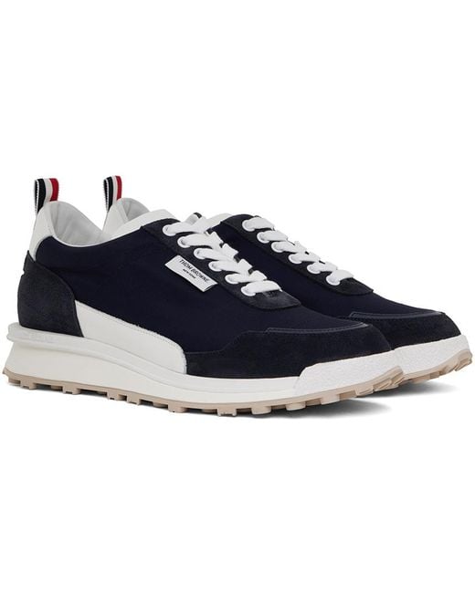 Thom Browne Blue Alumni Lace-Up Sneakers for men