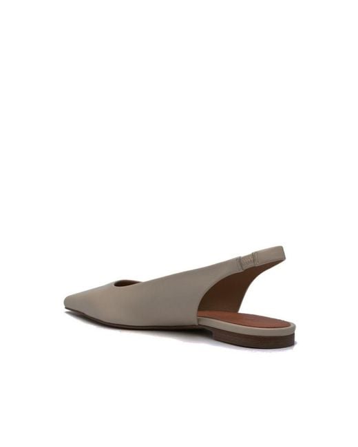 Off-White c/o Virgil Abloh Natural Allenframe Leather Ballerina Shoes