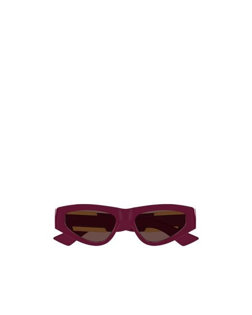 Bottega Veneta Purple Eyewear Dash Cat-Eye Frame Sunglasses