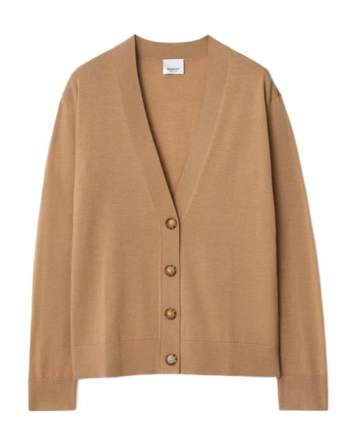 Burberry Brown V-Neck Knitted Cardigan