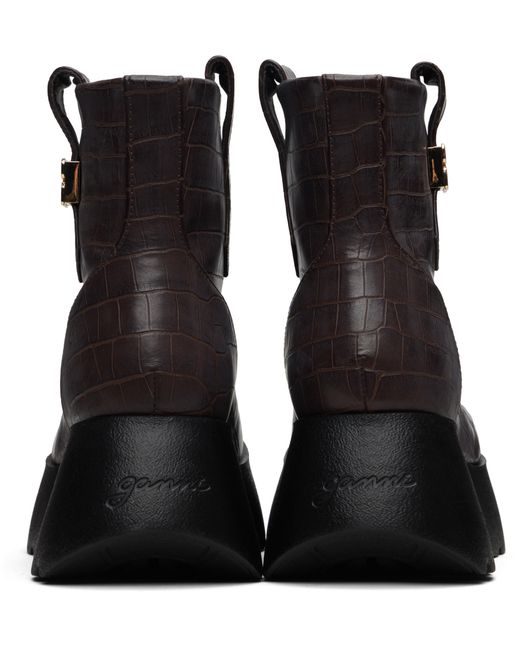 Ganni Black Kat Low Ankle Boots
