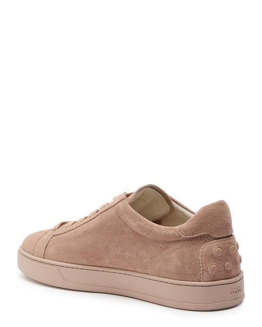 Tod's Brown Panelled Suede Sneakers