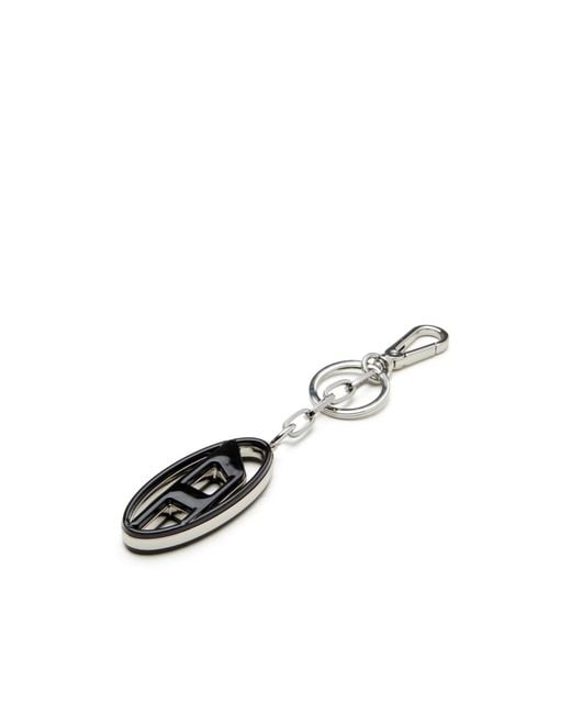 DIESEL White Cage Keyring for men