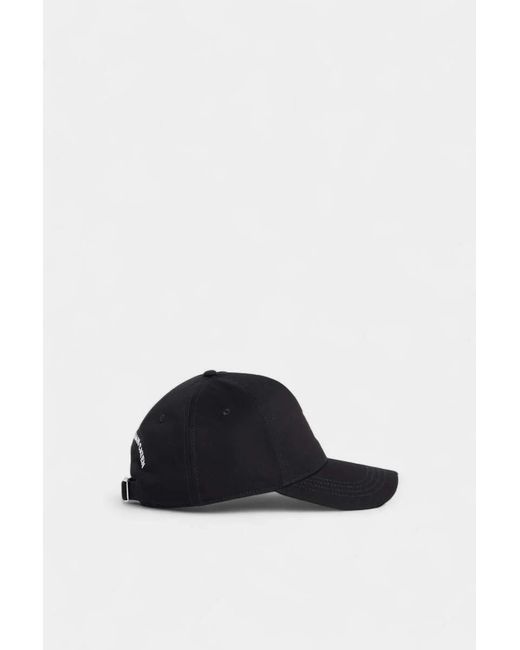 DSquared² Black Upside Down Baseball Cap for men