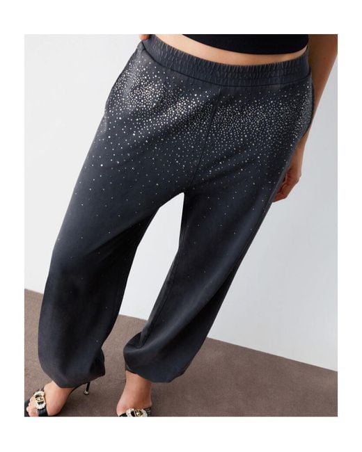 Liu Jo Blue Embellished Trousers