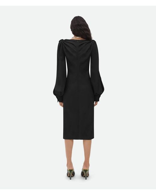 Bottega Veneta Black Knot Detailed Midi Dress