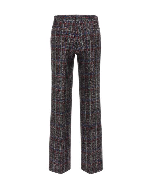 Missoni Gray Sequin Embellished Tartan Pants