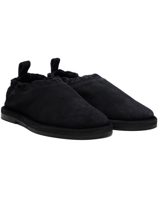 Studio Nicholson Black Korine Suede Loafers