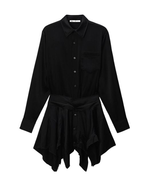 Alexander Wang Black T By Pre-Styled Double Shirt Dress