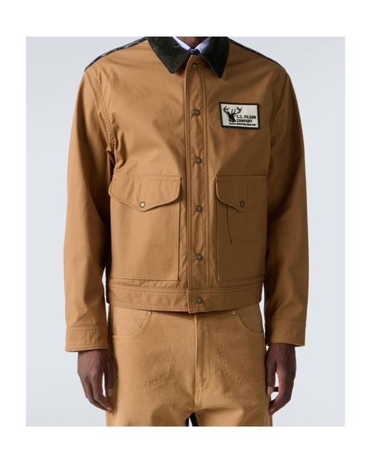Junya Watanabe Brown X Filson Cotton And Wool-Blend Jacket for men