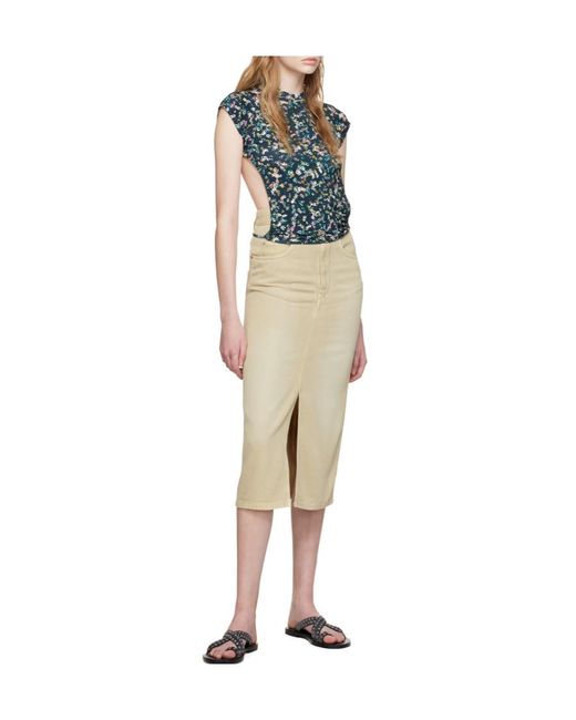 Isabel Marant Natural Pattern Backless T-Shirt