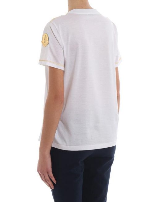 Moncler White Short-Sleeved T-Shirt