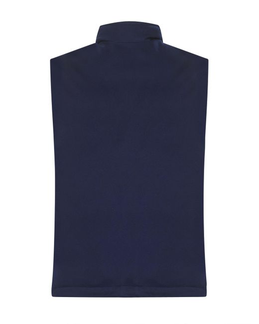 Brunello Cucinelli Blue Wool Canvas Padded Vest for men