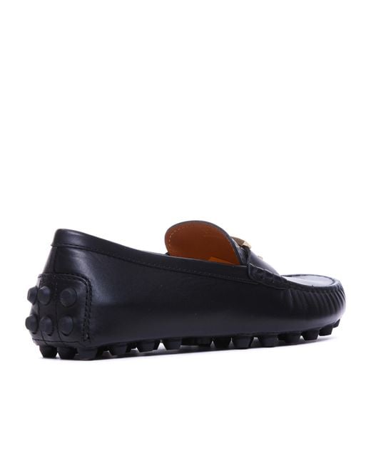 Tod's Blue Logo-Plaque Slip-On Loafers